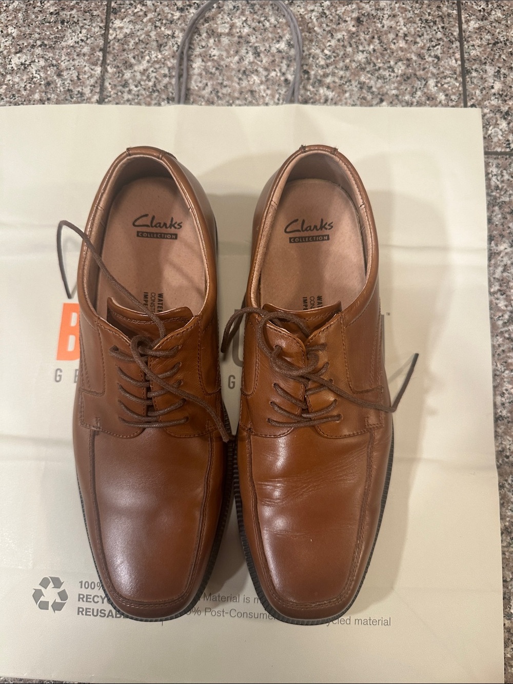 Clarks Men's Brown Leather Lace-Up Derbys